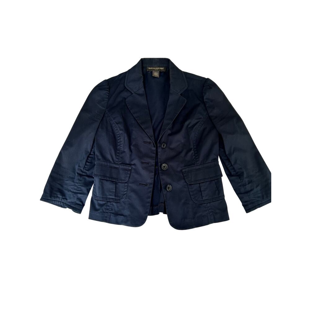 Navy Banana Republic Blazer with 3/4 Sleeve